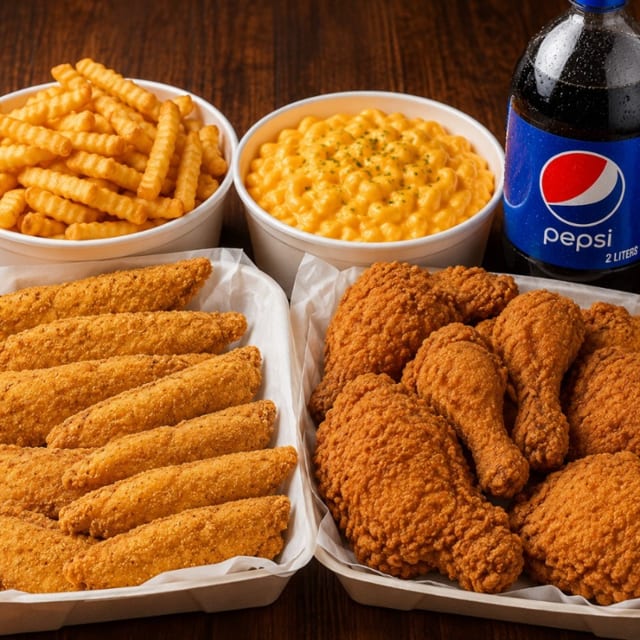 7 Pcs Fried Chicken & Whiting.