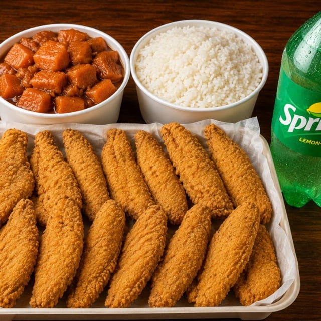 12 Pcs Fried Catfish.