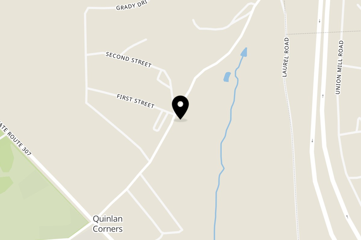 Map showing the location of Rashford's Fish Fry on 814 PA-690 in Spring Brook Township